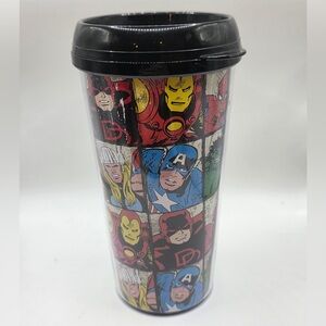 Marvel Comics Retro Characters Travel Tumbler Cup with Lid
